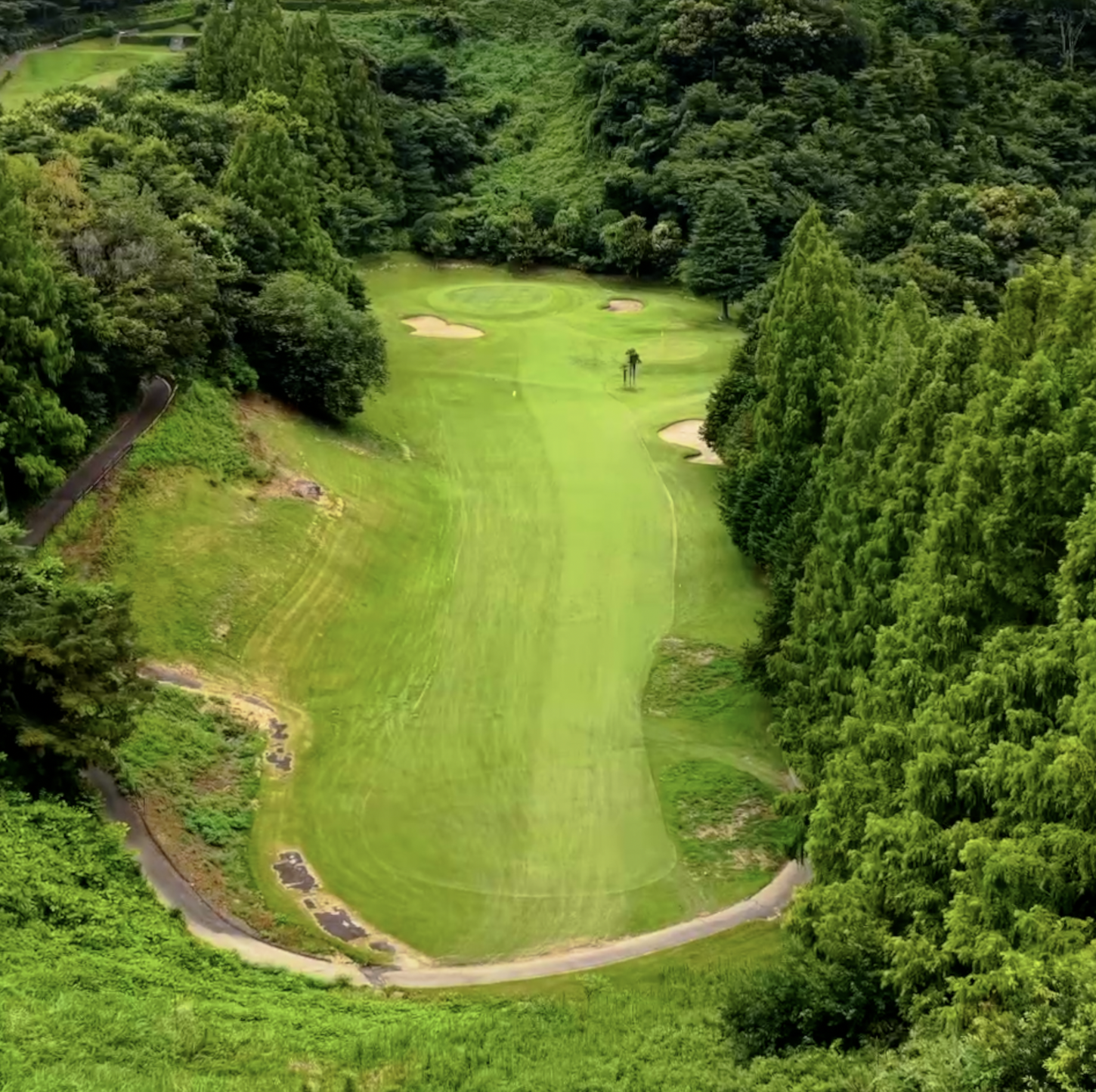 ゴルフ場の空撮例